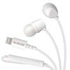 Elecom EHP-LCN200MXWH Lightning Earphones, 0.3 inch (8.5 mm) Driver, MFI
