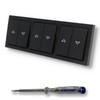 EBROM SET IDEE: BUSCH JÄGER 3 x Blind Buttons Roller