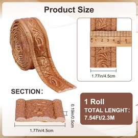 CRASPIRE 90x1.8in Peel Stick Foam Crown Molding Baseboard Trim Bronze Self Adhesive Flexible Mirror Wallpaper Sticky Border 3D Wall Edging Lines Base Baseboard for Hotel Home DIY Decoration