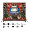 10x8ft Christmas Window Wonderland Large Backdrop Photography Snowy Winter Fireplace
