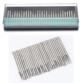 30 Carbide Bars, Mini Router Bit, Polishing Bit, Rotary File, Pen Router, Polishing Needle, Diamond Grinding Rod, Electric Drill Set, Cutting, Polishing, Various Types, DIY, 0.09 inch (2.35 mm) Shaft, Tool Box with Storage (Set of 30)