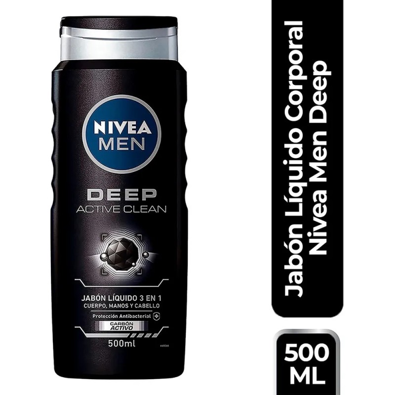 Jabón Líquido Corporal Nivea Men Active Clean 500ml