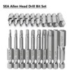 Gasea 20pcs Hex Head Allen Wrench Drill Bit Set 2.3"
