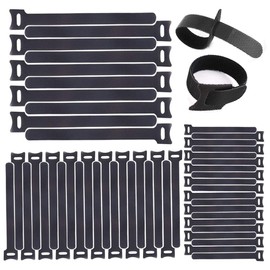 Velcro tape, Velcro tape, pack of 60 cable ties with Velcro, reusable cable ties, cable Velcro cable organiser, cable ties, 3 different sizes