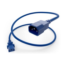 UNC 6ft PDU Power Cable C13 to C14 15amp 14AWG SJT Jacket UL Listed, Blue, 6 Foot