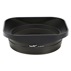 Haoge LH-S245G Metal Bayonet Square Lens Hood for Sony FE 40mm F2.5 G FE 50mm F2.5 G FE 24mm F2.8 G Lens Shade with Cap on Sony A7C A7R4