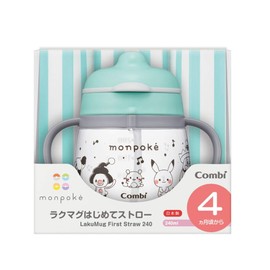 Combi Rakumug, First Straw, Monpoke Monpoke Light Blue, 1 Piece