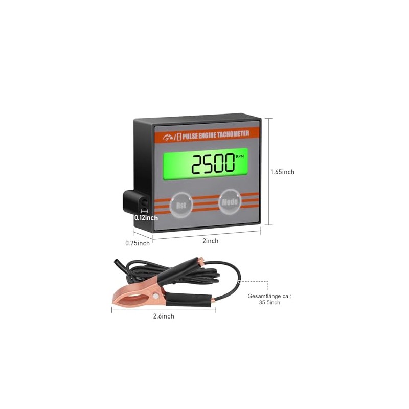 Tachometer Chainsaw, Suitable for 2 Stroke/4 Stroke Small Engines, Mini