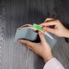 HANATORA SA03-B Genuine Leather Mini Wallet, Italian Leather, Trifold Wallet,