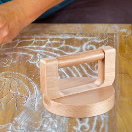 GaotKeut Wood Baren for Printmaking, Hand Printing Tool, Easy to Use Block Printmaking Baren, Printing Press Tool for DIY Crafts, Round Handle