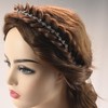 TOECWEGR Wide Messy Braided Headband with Teeth Synthetic Braided Headband
