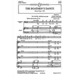 Old American Songs I: No. 1 The Boatmen's Dance. baritone and mixed choir (SATB) a cappella. Partition de chœur.