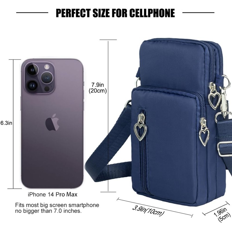 Pequeñas bolsas cruzadas para mujer, bolsa universal para teléfono celular,