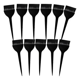 12 Brocha Tinte Cabello Aplicar Estilista Salon Oferta Negro                                                                                          
