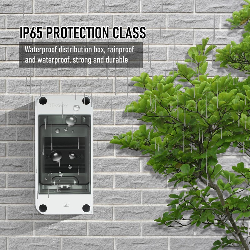 MaxEarn Pack of 2 Surface-Mounted Distribution Boxes, IP65 Waterproof Fuse