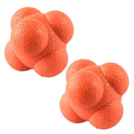 AllBright Reaction Balls, Irregular Balls, Sports, Training, Rehabilitation, Response Speeds, Set of 2 (Orange)