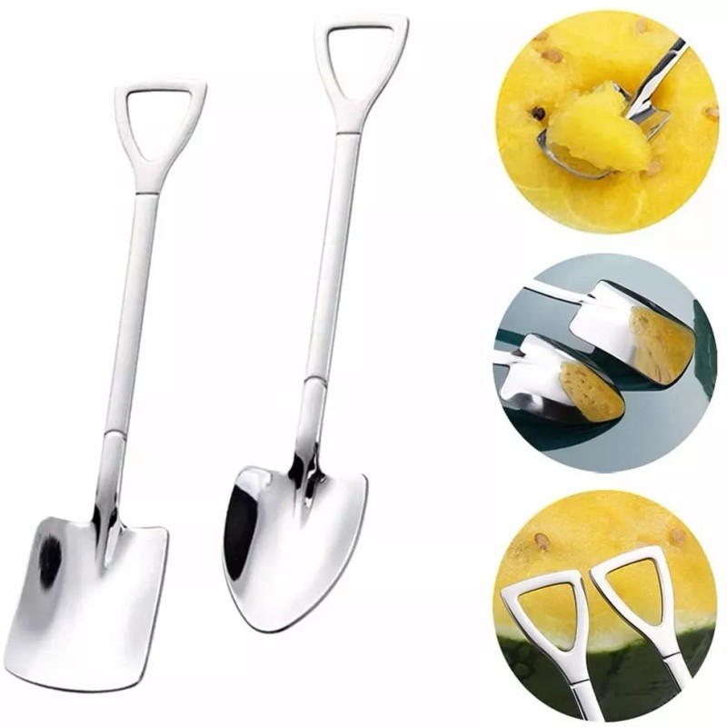 SANBREVE Juego De Cucharas De Postre En Forma De Pala,