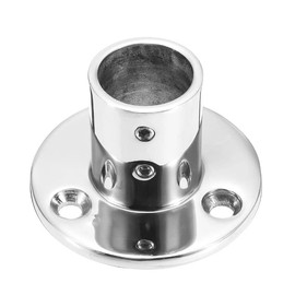 90 Degree Heavy Dudy Marine Boat Round Base，1-1/4“316 Stainless Steel Yacht Hand Rail Fitting Rail Tube Stanchion Base Column Accessories (Type: 90 Degree, 1 1/4inch)