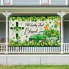 Ticuenicoa St. Patrick's Day Banner -Jesus Cross Truck Party Decorations,