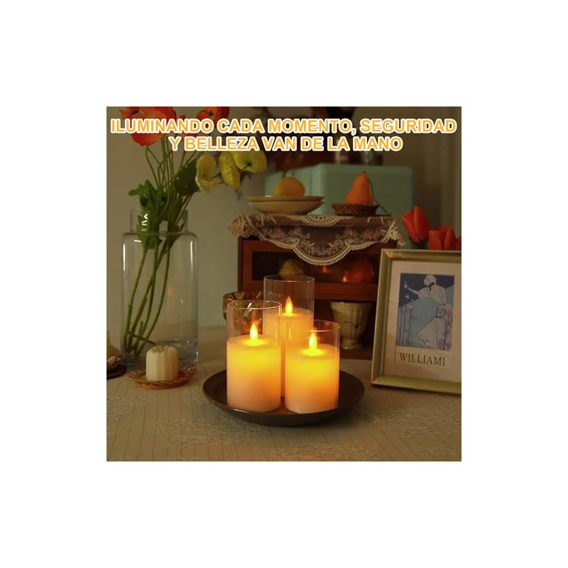 3pcsVelas decorativas,Velas Eléctricas Sin Llamas,Velas led,velas electricas,Velas de pilas con
