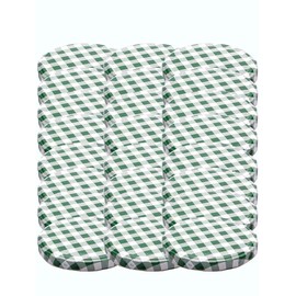 Set of 25 Replacement Twist-Off Lids for Jars To 82 Green Checked Jars Suitable for 230, 350, 435, 540, 565 ml Preserving Jars