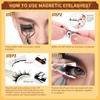 QUEWEL Magnetic Lashes Natural Look, 1 Pair Reusable Magnetic Eyelashes
