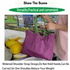 2 Pack Portable Folding Shopping Bag Closable Drawstring Nylon Portable