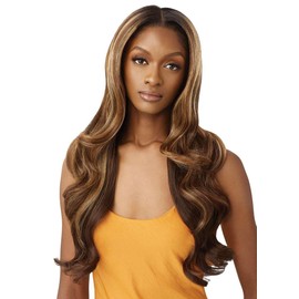 Outre Airtied 100% Fully Hand-Tied Wig - Human Hair Blend - Glam Waves 28" (1)