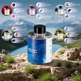 Car Air Freshener Refill, 160ML Car Diffuser Perfume for 5-6 Months, Natural Plant Aromatherapy Essential Oils from French Imported Fragrance, Various Scents Available (Lemongrass)