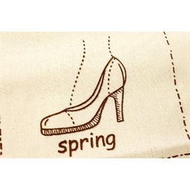 Vintage Shoe Bag/ Cloth Bag made of jute with cute print by German Label Ringelsuse