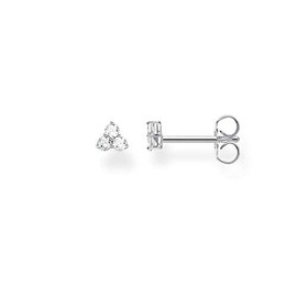 Thomas Sabo Single Stud Earrings White Stones 925 Sterling Silver H2138, Sterling Silver, Not applicable
