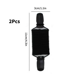 SHYSBV 2 Piece Dress Cinch Clip Set - Adjustable Cardigan Collar Scarf Pullover Clips, Tightening Dresses Sweaters, Shirts Vintage Style Elastic Waist Clips for Women (Black)