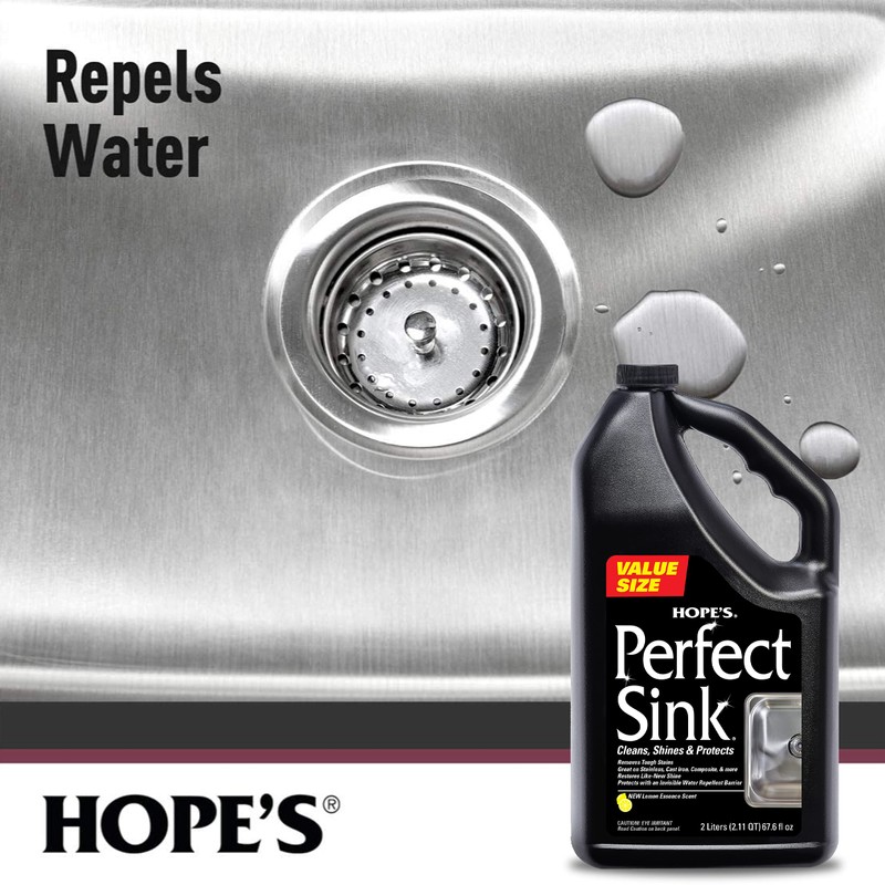 HOPE'S Perfect Sink Cleaner and Polish, Restorative, Water-Repellant, Removes Stains,