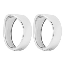 motosikleta 4.5 inch Fog Light Trim Rings Visor Style Auxiliary Passing Lamp Bezel Compatible with Harley Touring Road King Electra Glide 1962-Later (Chrome)