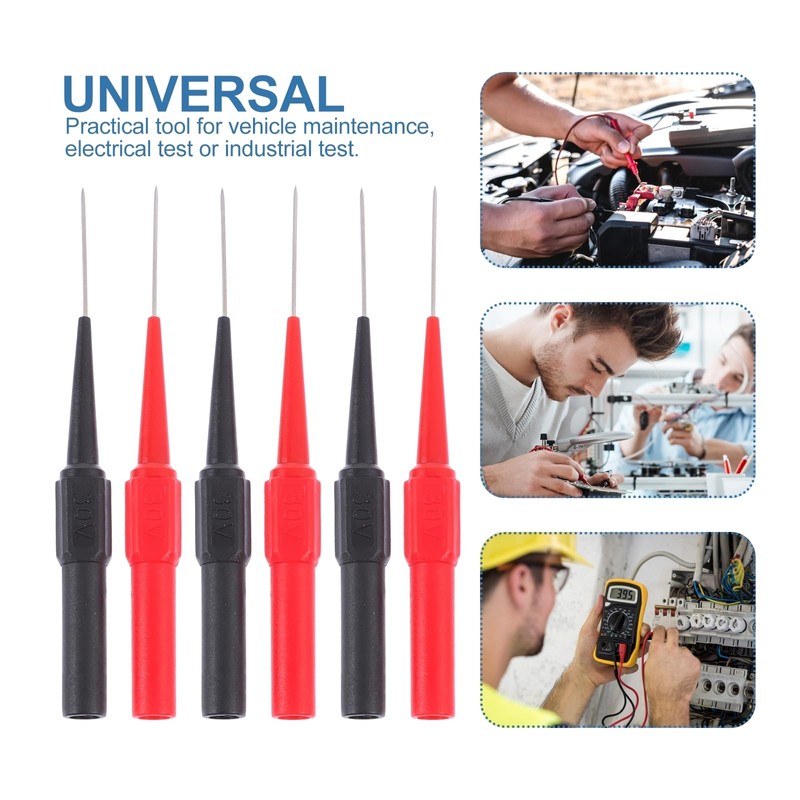 VILLCASE 6PCS Multimeter Probes Needle Test Probe, Automotive Back Probe