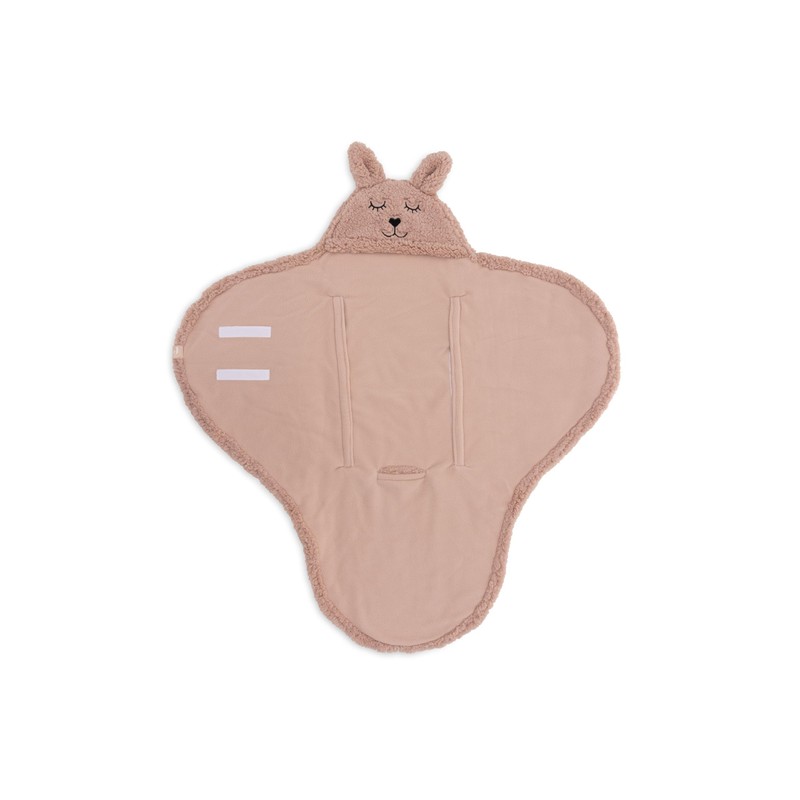 Jollein Baby Einschlagdecke - Bunny, Wild Rose - Mit Ohren