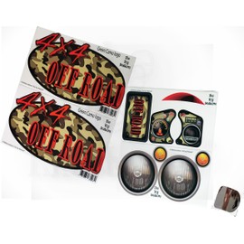 The Toy Restore Replacement Stickers Fits Little Tikes 2017 Cozy Coupe Car Camo Small Set