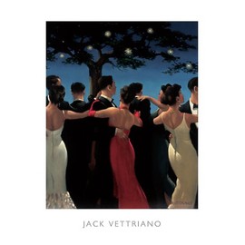 Picture Peddler Waltzers Jack Vettriano Italy Dance Romance Night Under Stars Love Print Image Size is 14.5x17 Overall Size is 15.75x19.5 Inches