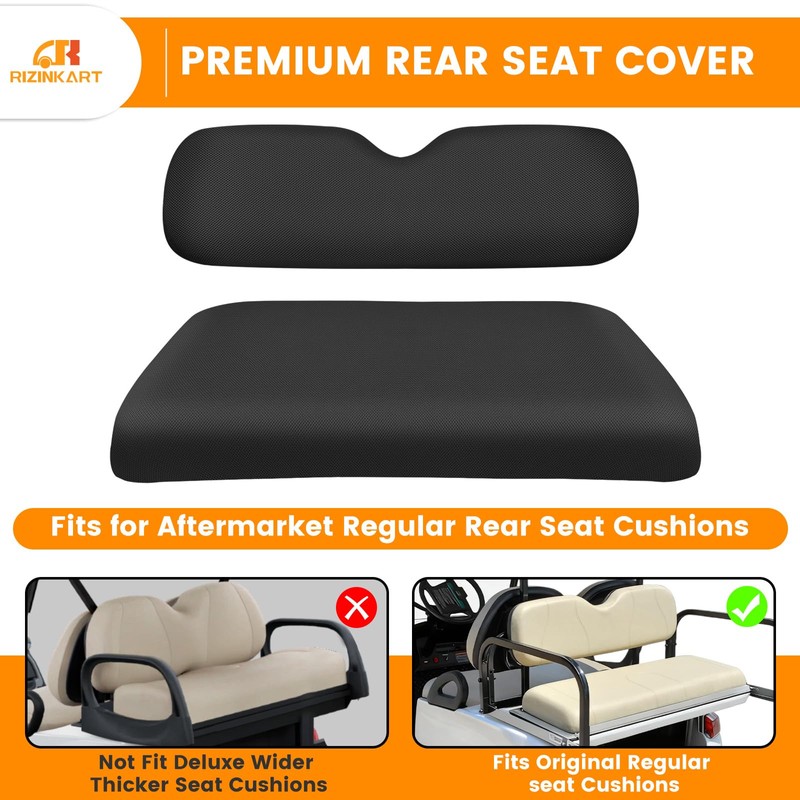 RIZINKART Universal Golf Cart Rear Seat Covers Fit for Club