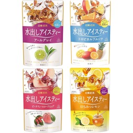 sugimura-ya Nitto Black Tea Cold Brew Iced Tea Assortment Set 4 Types 12bags Each (Earl Grey/Tropical Fruit/Peach Tea & Rosehip/Honey Lemon)