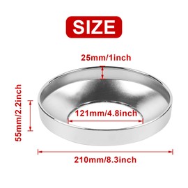 8 Inch Chrome Ring Style Truck Rear Hub Cap Wheel Covers Dome Fits 8-1/2"dia.axle with eight 5/8" studs. W/Hub hole (ID 8") 10 PCS