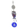 Blue Eye Owl Keychain Good Luck Beautiful Blessing Amulet Car