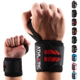Wrist straps [set of 2] in 45 cm / 60 cm length wrist wraps for wrist support for weight lifting, bodybuilding CrossFit, fitness athletic - suitable for men and women - Athletic Aesthetics