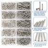 Zmbroll M2 Silver Countersunk Head Self-Tapping Screws 650Pcs Phillips Drive