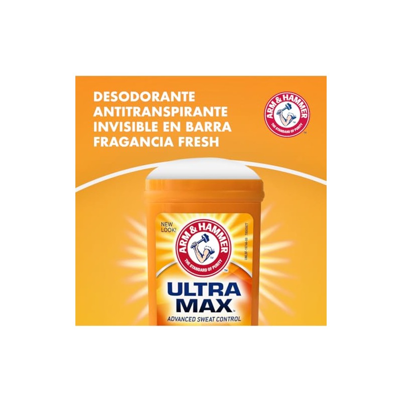 Arm & Hammer Antitranspirante Ultra Max Active Sport, Protección Máxima