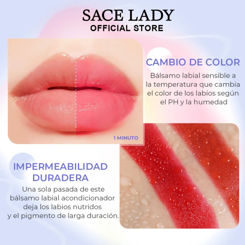 Sace Lady Labial Cambia Color Hidratante Y Larga Duración