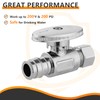 2-PCs HeSun Expansion Pex Straight Stop Valve, 1/2" PEX-A x