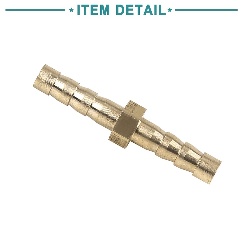 ACROPIX Universal 5mm Gold Tone Brass Barb Hose Fitting Straight