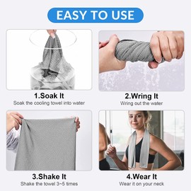 Sukeen Cooling Towel, Cooling Microfibre Towel for Instant Cooling, Ice Towel, Cooling Sports Towel for Hiking, Running, Camping, Travel