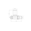Keenware KRA-002 Straight Radiator & Towel Warmer Valves, Chrome